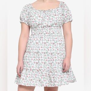 Strawberry Frog Tiered Babydoll Dress
